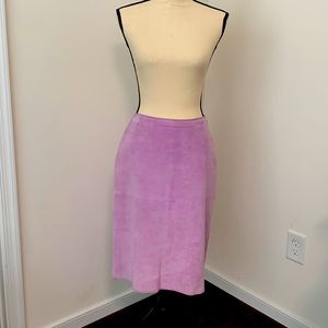 Beautiful Lavender Halogen suede leather A line skirt size 8